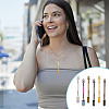  18Pcs 6 Colors Zinc Alloy Snuff Spoon AJEW-NB0006-13-6