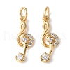 Brass Micro Pave Clear Cubic Zirconia Pendants KK-H449-85D-G-RS-1