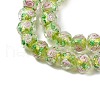 Handmade Foil Lampwork Beads Strands FOIL-S136-001H-3