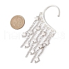 CCB Plastic Star & Alloy Tassel Cuff Earrings for Women EJEW-JE06122-3