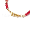 Natural Red Agate Bead Beads Bracelets for Women BJEW-JB11572-4