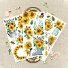 3 Sheets 3 Styles Sunflower PVC Waterproof Decorative Stickers DIY-WH0404-015-2