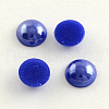 Pearlized Plated Opaque Glass Cabochons PORC-S801-8mm-21-1