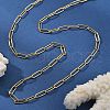 3.5MM 304 Stainless Steel Paperclip Chain Necklaces NJEW-T016-07G-2