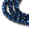 Electroplate Glass Beads Strands GLAA-H021-01A-FP03-4