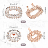   4Pcs 2 Style Alloy Crystal Rhinestone Shoe Decorations AJEW-PH0011-49KCG-2