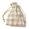 Cloth Imitation Burlap Drawstring Bags AJEW-D064-01C-2