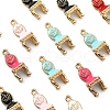 30Pcs 6 Colors Alloy Enamel Pendants ENAM-CJ0002-36-6