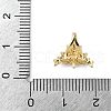 Brass Micro Pave Clear Cubic Zirconia Hoop Earring Findings KK-D369-03G-3