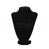 MDF Covered with Velveteen Bust Shaped Necklace Display Stands ODIS-S015-01B-1