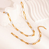 Stainless Steel Oval Link Chain Necklaces & Bracelets Set for Women GS2398-1-2