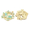 Rack Plating Alloy Enamel Pendants FIND-M020-03D-G-2
