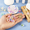  64Pcs 8 Colors UV Plating Rainbow Iridescent Acrylic Beads OACR-TA0001-20-5