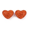 Heart Shaped Polymer Clay Rhinestone Beads CLAY-NH0002-02A-1