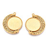 304 Stainless Steel Rotatable Pendant Cabochon Settings STAS-N114-01G-1
