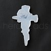 Religion Cross with Rose Display Decoration Silicone Molds DIY-L071-11-4