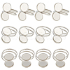 Beebeecraft 16Pcs 201 Stainless Steel Cuff Ring Findings RJEW-BBC0001-17-1