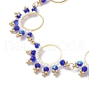 Flat Round 304 Stainless Steel Link Bracelets for Women BJEW-MZ00146-3