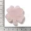 Natural Rose Quartz Carved Clover Figurines Statues for Home Office Tabletop Feng Shui Ornament DJEW-G044-01A-4