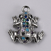 Brass Micro Pave Colorful Cubic Zirconia Chrams ZIRC-WH0001-02P-1