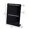 72-Hole Acrylic Slant Back Earring Display Stands EDIS-WH0021-33A-2