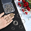SOFPLATE 40Pcs 4 Styles Zinc Alloy Linking Rings FIND-SP0002-79P-3