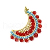 Glass Seed Beaded Moon Pendants PALLOY-MZ00512-02-1