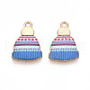 Winter Theme Printed Alloy Pendants PALLOY-H127-03G-02-1