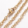 Ion Plating(IP) 304 Stainless Steel Necklace X-MAK-K004-10G-2