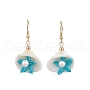 Shell Shape 304 Stainless Steel Dangle Earrings EJEW-MZ00376-04-2