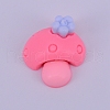 Opaque Frosted Resin Cabochon RESI-WH0009-15-1