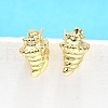 Brass Stud Earrings EJEW-H157-01G-02-1