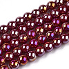 Electroplate Opaque Glass Beads Strands GLAA-T032-P4mm-AB05-1