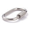 Non-Tarnish 304 Stainless Steel Screw Carabiner Lock Charms STAS-J030-05-3