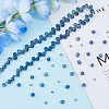 FIBLOOM Full Rainbow Plated Electroplate Transparent Glass Beads Strands EGLA-FI0001-02-5