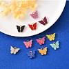 Alloy Enamel Pendants with Glitter Powder and Zinc Alloy Hanging Plating ENAM-R056-01-2