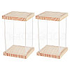Assembled Transparent Acrylic and Wood Display Boxes AJEW-WH0324-30-1