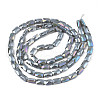 Electroplate Opaque Solid Color Glass Beads Strands EGLA-N002-25-A-2
