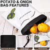 CREATCABIN 2Pcs 2 Styles Printed Cotton Cloth Storage Bags ABAG-CN0001-09-6
