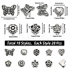 SUNNYCLUE 200Pcs 10 Styles Tibetan Style Alloy Beads FIND-SC0008-21-2