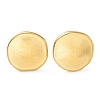 Ion Plating(IP) 304 Stainless Steel Flat Round Ear Studs for Women EJEW-P234-13G-1