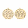 Rack Plating 201 Stainless Steel Filigree Pendants X-STAS-T057-43G-2