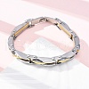 304 Stainless Steel Link Chain Bracelets for Women Men BJEW-R018-06GP-1