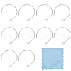 BENECREAT 925 Sterling Silver Earring Hooks STER-BC0002-14B-1