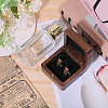 Wooden Jewelry Cufflinks Storage Magnetic Gift Case CON-WH0095-78B-5