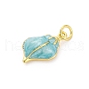 Brass Enamel Pendants KK-U066-19G-2