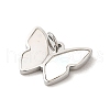 304 Stainless Steel with Shell Butterfly Charms STAS-K263-21P-2
