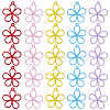 SUNNYCLUE 48Pcs 6 Colors Hollow Spray Painted Alloy Pendants FIND-SC0012-26-1