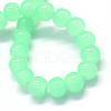 Baking Painted Imitation Jade Glass Round Bead Strands DGLA-Q021-6mm-22-2