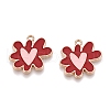 Rack Plating Alloy Enamel Pendants ENAM-N056-344C-1
